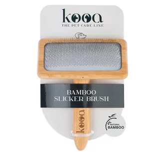 kooa Szczotka bambusowa  do sierści - Dł. x szer.: 15,5 x 12,2 cm - Szczotki i furminatory - miniaturka - grafika 1