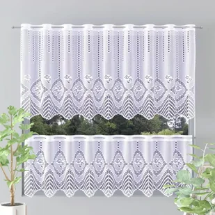 Zazdrostka Żakardowa Metrażowa Kelia Wys. 100Cm Biała 638087 - Firany - miniaturka - grafika 1