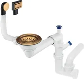 Syfony - Deante Syfon Space-Saver do zlewu 1-komorowego, ZXY_C949, granitowy. - miniaturka - grafika 1