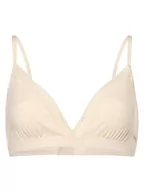 Biustonosze - sloggi - Damski biustonosz typu bralette  GO Ribbed, beżowy|biały - miniaturka - grafika 1