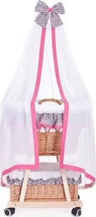 WickerPL baby Łóżeczko wiklinowe dla niemowląt 90x53 H30 cm - Łóżeczka i kojce - miniaturka - grafika 1