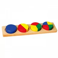 Układanki dla dzieci - Drewniana Układanka Viga Klocki Matematyczne Ułamki 11 Elementów Montessori - miniaturka - grafika 1