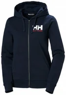 Bluzy damskie - HELLY HANSEN GRANATOWA BLUZA Z KAPTUREM Z BAWEŁNY S I1D - miniaturka - grafika 1