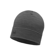 Czapki i chusty sportowe męskie - BUFF Czapka do biegania LIGHTWEIGHT MERINO WOOL HAT Solid Grey - miniaturka - grafika 1