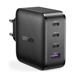 Ugreen szybka ładowarka PPS 65W USB / 3x USB Typ C QC 3.0 Power Delivery SCP FCP AFC (azotek galu) czarny (CD224 70774) - Ładowarki do telefonów - miniaturka - grafika 2