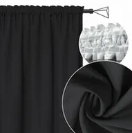 Zasłony - ZASŁONA 145x240cm Zasłony Czarna na Taśmie Żabki - miniaturka - grafika 1