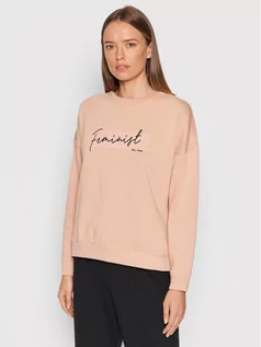 Bluzy damskie - Vero Moda Bluza Feminist 10262913 Różowy Regular Fit L, M, S, XL, XS - grafika 1
