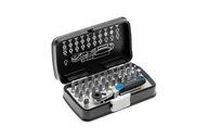 Klucze i nasadki - GTV Hogert Zestaw końcówek wkrętakowych z grzechotką 1/4" 33 sztuki, HT1R460 HT1R460 - miniaturka - grafika 1