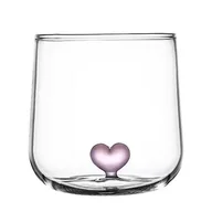 Herbata - Nordic Ins Style Home Decoration Para Love Heart Cup Woda Herbata Mleko Kawa Filiżanka Przezroczysty kreatywny prosty szklany kubek Różowe serce - miniaturka - grafika 1