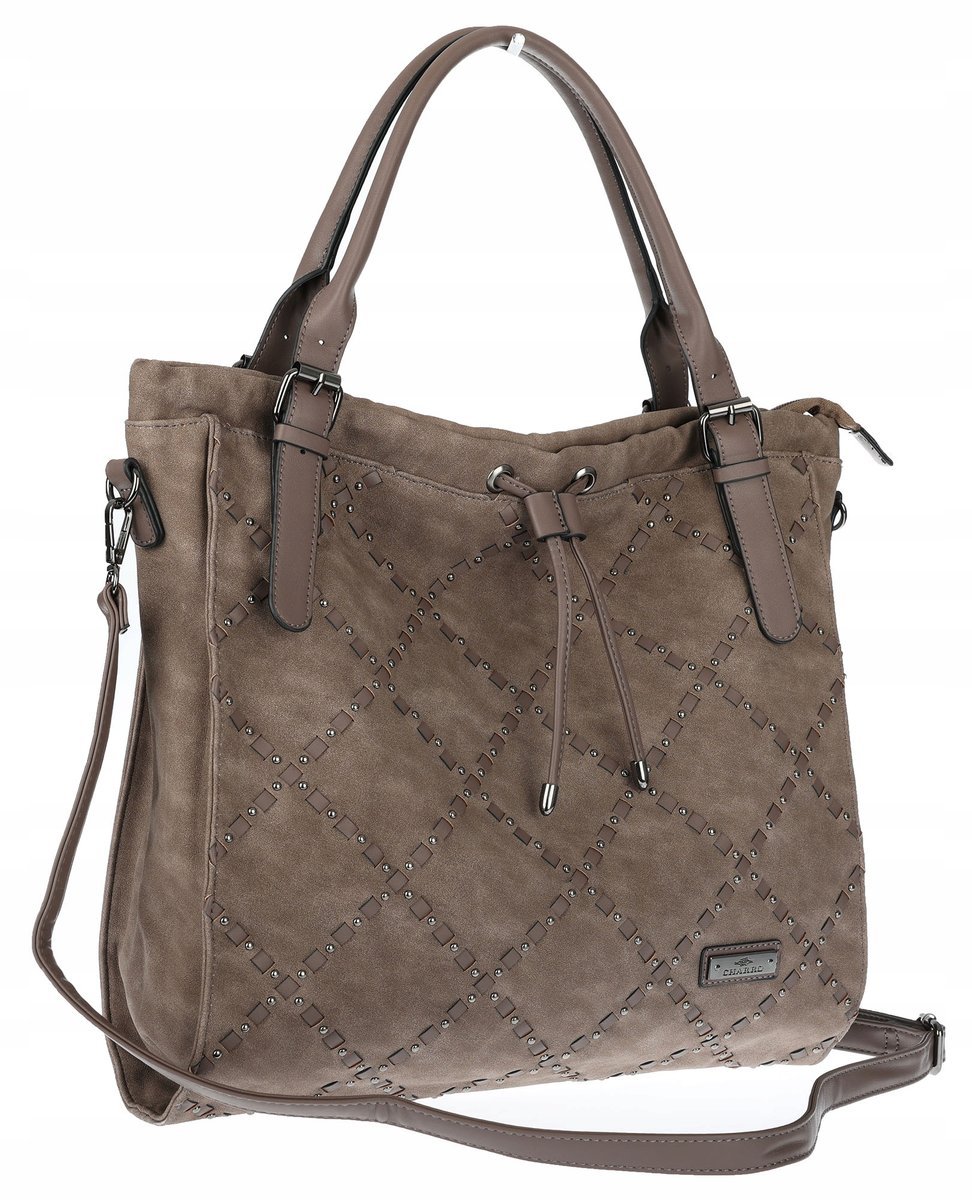 Torebka Damska Listonoszka Shopper Duża Modna Torba na Ramię CH6685 Brązowa