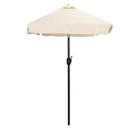 Parasole ogrodowe - Prostokątny duży parasol ogrodowy skośny łamany z korbą beżowy 200 x 140 cm - miniaturka - grafika 1