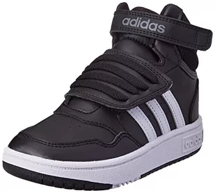 adidas Chłopięce unisex dzieci obręcze Mid 3.0 Ac I sneakersy, rdzeń czarny FTWR biały szary sześć, 6 UK dziecko - Buty dla chłopców - miniaturka - grafika 1