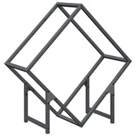 Wózki magazynowe - vidaXL Stojak na drewno opałowe antracyt 60x25x60 cm - miniaturka - grafika 1