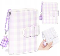 Albumy fotograficzne - LoveInstant Kieszeniowy Album Na 28 Zdjęcia Instax Mini 12 40 11 99 41 Evo Liplay Zink / Kratka / Fioletowy - miniaturka - grafika 1