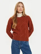 Swetry damskie - Wrangler Sweter 112356473 Brązowy Regular Fit - miniaturka - grafika 1