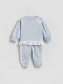 Komplety dla niemowląt - Reserved - Bawełniany komplet z falbanką - jasnoniebieski - miniaturka - grafika 1