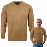 Swetry męskie - SWETER Męski Klasyczny BASIC Gładki KARMELOWY XXL Pako Jeans - miniaturka - grafika 1
