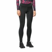 Spodnie rowerowe - Damskie legginsy rowerowe Jack Wolfskin MOROBBIA TIGHTS W black - XS - miniaturka - grafika 1