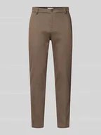 Spodnie męskie - Spodnie materiałowe o kroju tapered fit ze szlufkami na pasek model ‘AJEND’ - miniaturka - grafika 1