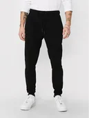 Spodnie sportowe męskie - Only & Sons Spodnie dresowe Ceres 22018686 Czarny Regular Fit - miniaturka - grafika 1
