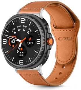 TECH-PROTECT LEATHERFIT SAMSUNG GALAXY WATCH 8 / CLASSIC 40 / 44 / 46 MM BROWN - Akcesoria do smartwatchy - miniaturka - grafika 1