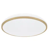 Lampy sufitowe - Metalowy plafon Linus 4347 Ideus LED 18W 4000K do jadalni złoty biały - miniaturka - grafika 1