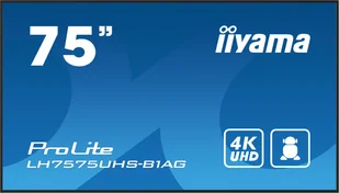 iiyama LH7575UHS-B1AG 75'' 4K Video Wall Display 0.44mm Bezels - Monitory reklamowe i wyświetlacze - miniaturka - grafika 1