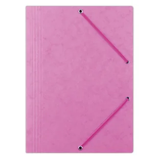 Donau Teczka z gumką preszpan, A4, 390gsm, 3-skrz., różowa 8643080-30PL - Teczki i skoroszyty - miniaturka - grafika 1
