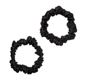 Ozdoby do włosów - Cat & Cat- Komplet dwóch jedwabnych, czarnych gumek - miniaturka - grafika 1