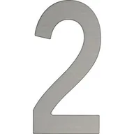 Akcesoria do drzwi - Cyfra 2 samoprzylepna srebrny szczotkowany 50 mm - miniaturka - grafika 1