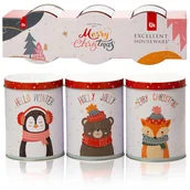 Pojemniki kuchenne - Puszka Na Pierniki Ciastka Pojemnik Zamykany 14 Cm Zestaw Metalowa Z Wieczkiem - miniaturka - grafika 1