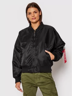 Kurtki damskie - Alpha Industries Kurtka bomber MA-1 128002 Czarny Regular Fit - grafika 1