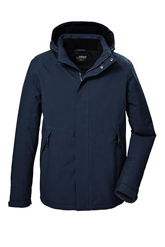 killtec Męska kurtka funkcyjna/kurtka outdoorowa z odpinanym kapturem KOW 4 MN JCKT, ciemnoniebieska, 4XL, 41843-000