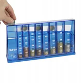 Sejfy i kasy pancerne - SORTOWNIK MONET EURO SEGREGATOR SKARBONKA NIEBIESKA 24,0x5x12cm - miniaturka - grafika 1