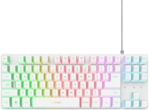 KEYBOARD USB GXT 833W THADO/TKL ENG WHITE 25894 TRUST - Klawiatury - miniaturka - grafika 1