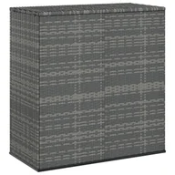 Skrzynie ogrodowe - Lumarko Skrzynia na poduszki ogrodowe, rattan PE, 100x49x103,5cm, szara - miniaturka - grafika 1