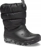 Buty dla dziewczynek - BUTY DZIECIĘCE CROCS ŚNIEGOWCE ZIMOWE OCIEPLANE R.24-25 - miniaturka - grafika 1