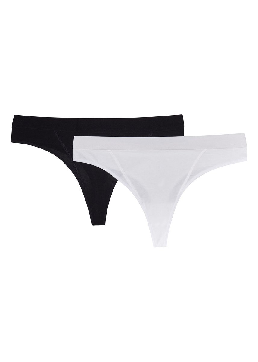 Majtki stringi League 2-pak Bloovii czarny, biały S