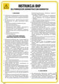 Instrukcje stanowiskowe BHP - IAA08 OGÓLNA INSTRUKCJA BHP DLA POMIESZCZEŃ ADMINISTRACYJNO-BIUROWYCH, PN - PŁYTA PCV 1MM; (245X350MM) - miniaturka - grafika 1
