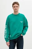 Bluzy męskie - Pepe Jeans bluza bawełniana COLVILLE CREW męska kolor zielony z aplikacją PM582841 - miniaturka - grafika 1