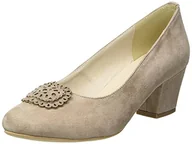 Czółenka - HIRSCHKOGEL Damskie czółenka 3009615, szary - szarobrązowy - 42 EU - miniaturka - grafika 1