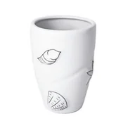 Kubki na szczoteczki do zębów - Kubek kosmetyczny Beach biały - miniaturka - grafika 1