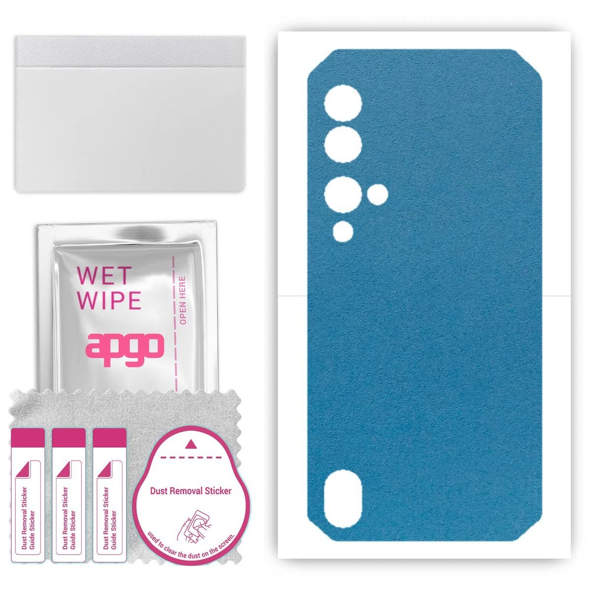 Folia naklejka skórka strukturalna na TYŁ Zamsz do Blackview BV9900 - Zamsz Niebieski - apgo SKINS