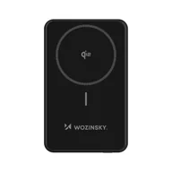 Powerbanki - Powerbank Wozinsky WLWP-10KA0Y3S 22,5W PD Qi2 10000 mAh, z podstawką, 1x USB-A, 1x USB-C - czarny - miniaturka - grafika 1