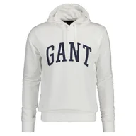 Bluzy męskie - Męska Bluza GANT MD. GANT SWEAT HOODIE 2007052.110 – Biały - miniaturka - grafika 1