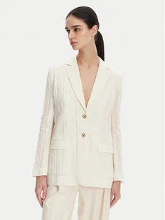 TWINSET Marynarka 251TT2140 Écru Slim Fit - Marynarki i żakiety damskie - miniaturka - grafika 1
