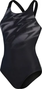 Speedo Damski strój kąpielowy Speedo Hyperboom Plmt Msbk Af black / dove grey rozmiar 28 - Stroje kąpielowe - miniaturka - grafika 1