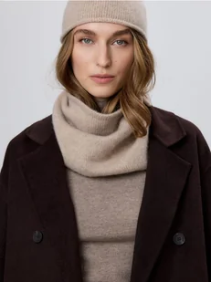 Reserved - Szal z wełną i kaszmirem - beżowy - Moda i Uroda OUTLET - miniaturka - grafika 1