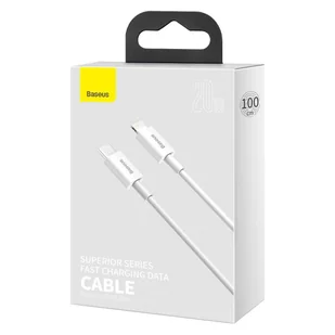 Baseus Superior kabel USB Typ C - Lightning Power Delivery 20 W 1 m Biały (CATLYS-A02) - Kable USB - miniaturka - grafika 5