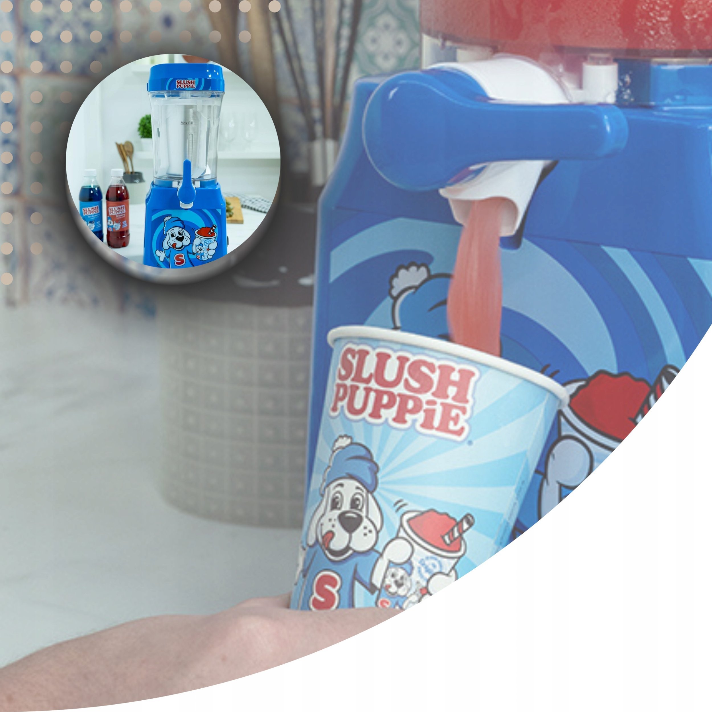 Fizz Eismaschine SlushPuppie Slusheis 1L blau mit Zapfhahn